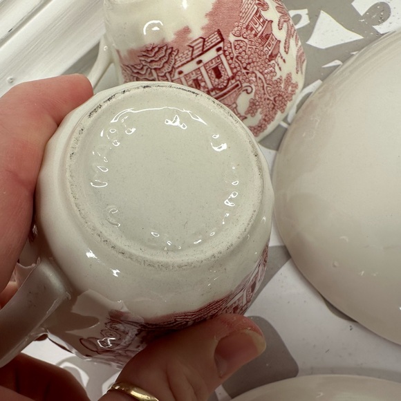 Set of 3 Royal Wessex Pink Willow Rosa Cup & Saucer Set Made in England - Picture 8 of 13